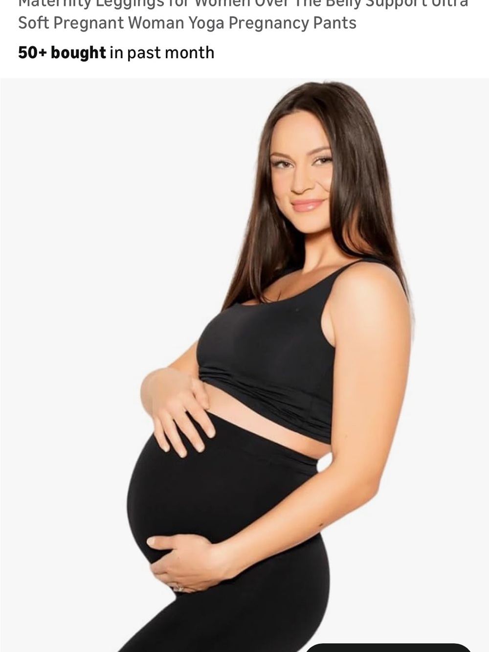 Maternity Over-the-Belly Support Leggings - Black